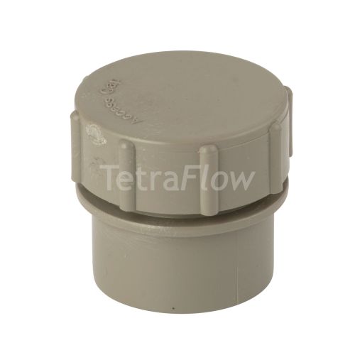 Tetraflow Grey 40mm Waste Access Plug with Screw Cap