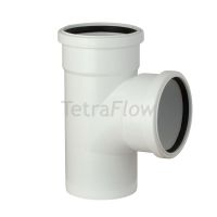 Tetraflow White 110mm Push Fit 92 Degree Spigot/Double Socket Branch 