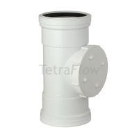Tetraflow White 110mm Push Fit Access Pipe Coupling