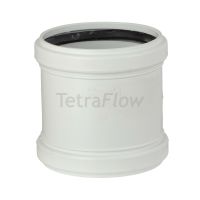 Tetraflow White 110mm Push Fit Slip Coupling