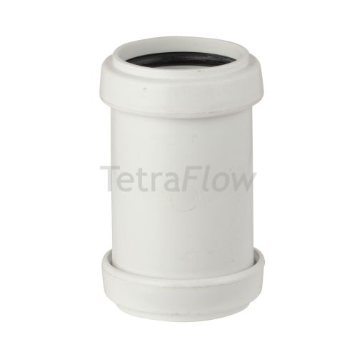 Tetraflow White 32mm Push Fit Waste Straight Coupling