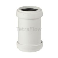 Tetraflow White 40mm Push Fit Waste Straight Coupling