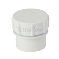 Tetraflow White 32mm Waste Access Plug with Screw Cap