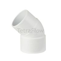 Tetraflow White 50mm Solvent Spigot Waste Bend 45