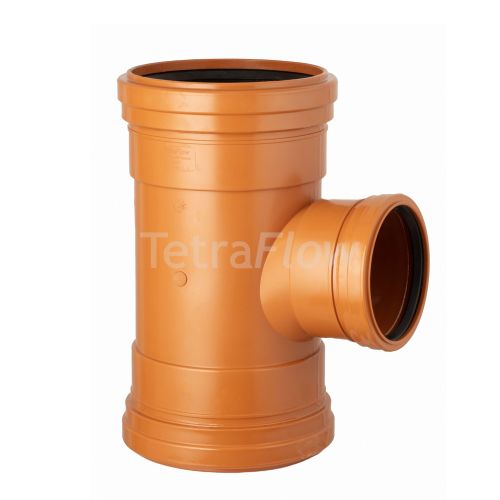 Tetraflow Underground 160mm Branch 90 Double Socket Reduced 110mm Outlet