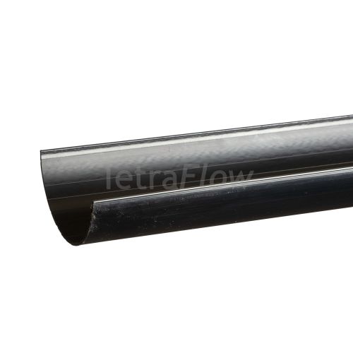 Tetraflow Black Half Round 4m Gutter