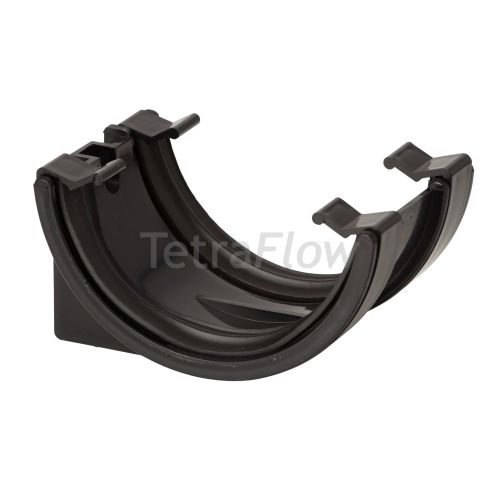 Tetraflow Black Half Round Union Bracket