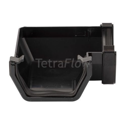 Tetraflow Black Square Line 90 Gutter Angle