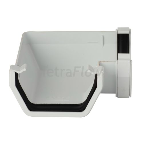 Tetraflow White Square Line 90 Gutter Angle