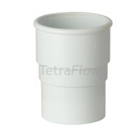 Tetraflow White Square Line Pipe Socket