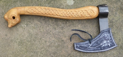 VIKING AXE CARVED