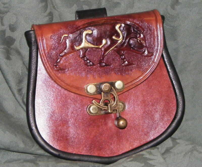 traditonal belt pouch /boar