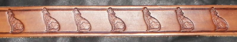 STAMPED WOLF BELT