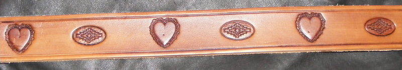 STAMPED HEART BELT