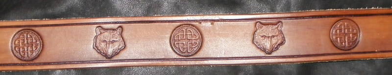 STAMPED CELTIC WOLF BELT