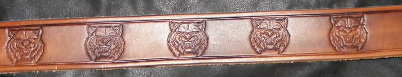 STAMPED WILD CAT BELT