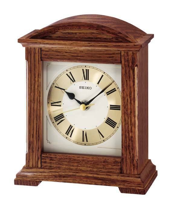 Seiko Wooden Arch Topped Mantel Clock