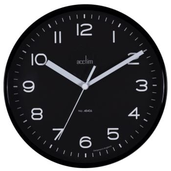 Small Acctim 19.5cm Black Wall Clock