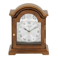 Wooden Broken Arch Bracket Style Mantel Clock