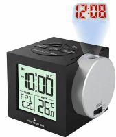 Radio Controlled LCD Digital Projection Alarm Clock Mains or battery