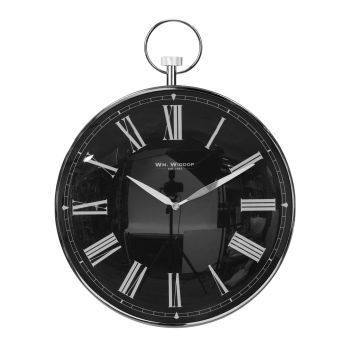 Pocket Watch Wall Clock Black Dial