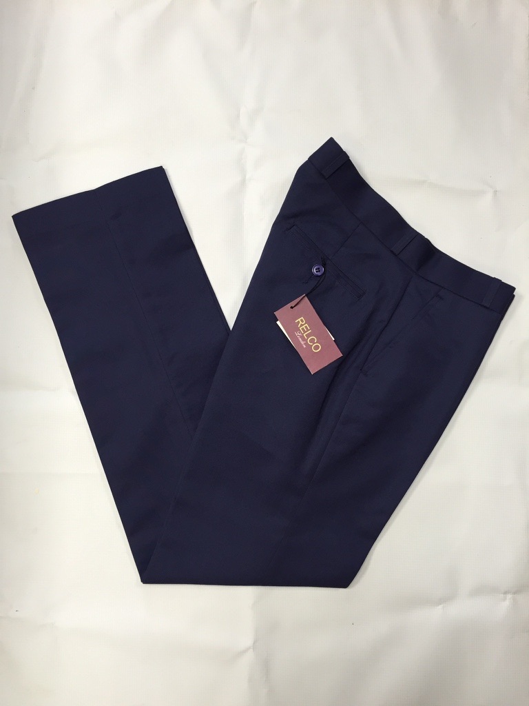 Navy Sta Prest Trousers