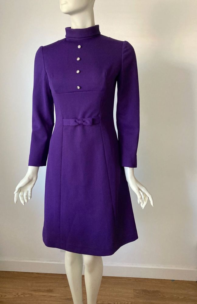 1960s Purple Mod Dress