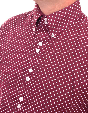 Burgundy Polka Dot Shirt CU