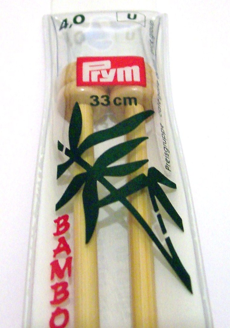 Prym 4mm Length 33cm Bamboo Knitting Needles