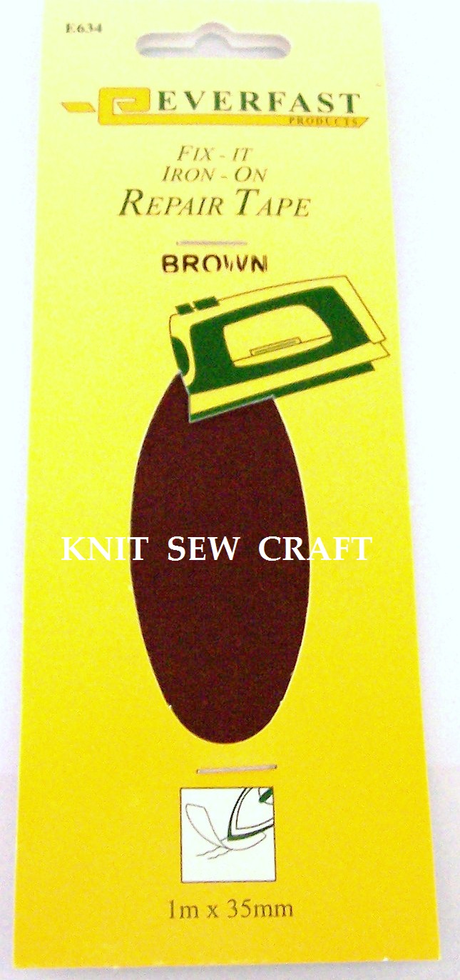 Everfast Fix It Iron On Fabric Repair Tape BROWN