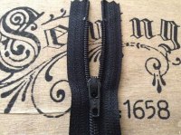 Black Zip Fastener YKK Nylon Trouser Dress Zipper Closed End 18cm Long