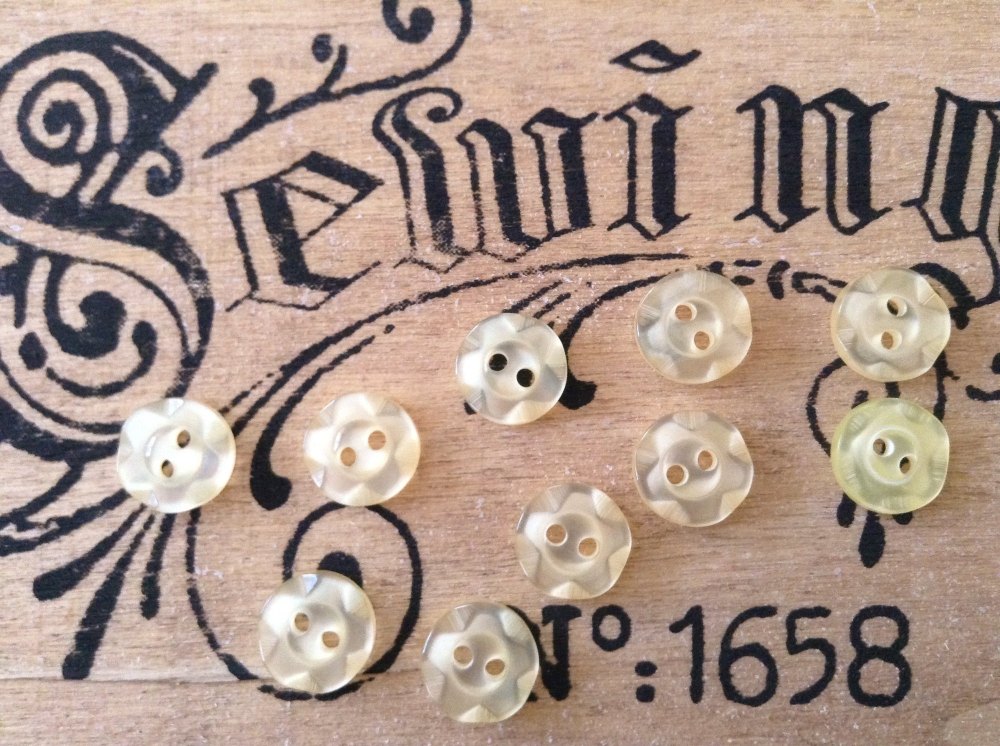 Pale Yellow Flower Buttons
