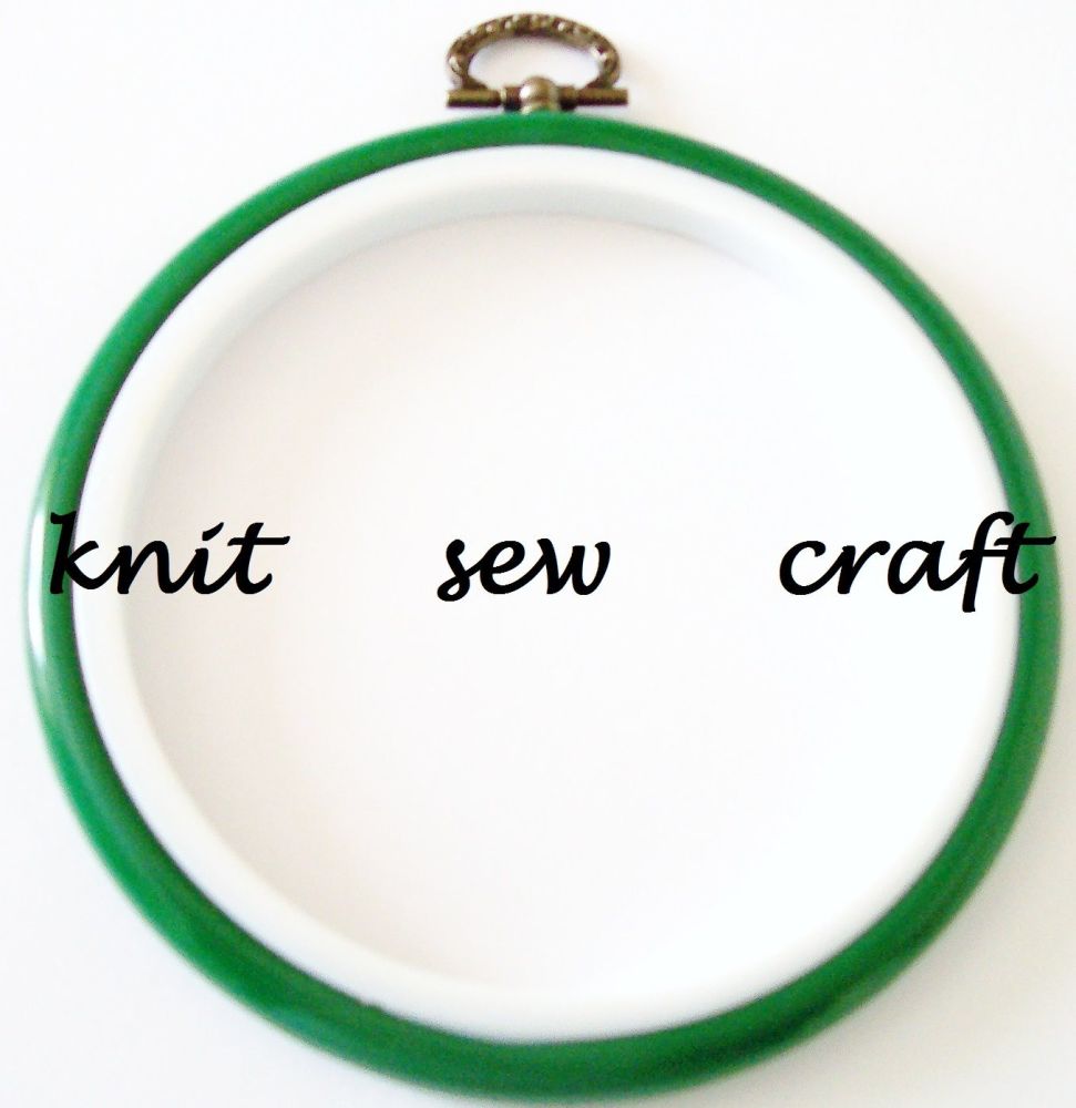 Green 4" Round Flexi Hoop/Embroidery Hoop
