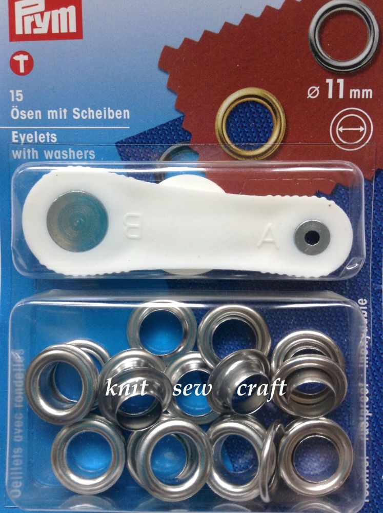 Prym 11mm eyelets washers fixing tool kit Silver 541370