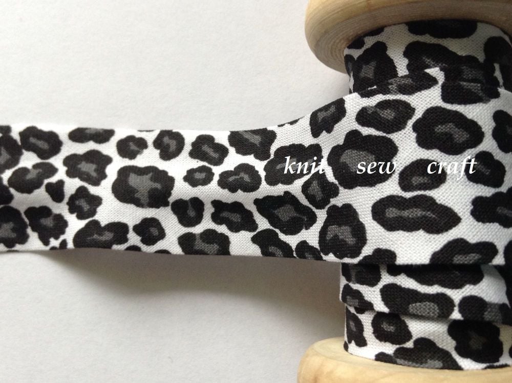 Leopard Print Bias Binding Fabric 25mm Animal Pattern Sewing Tape 4401