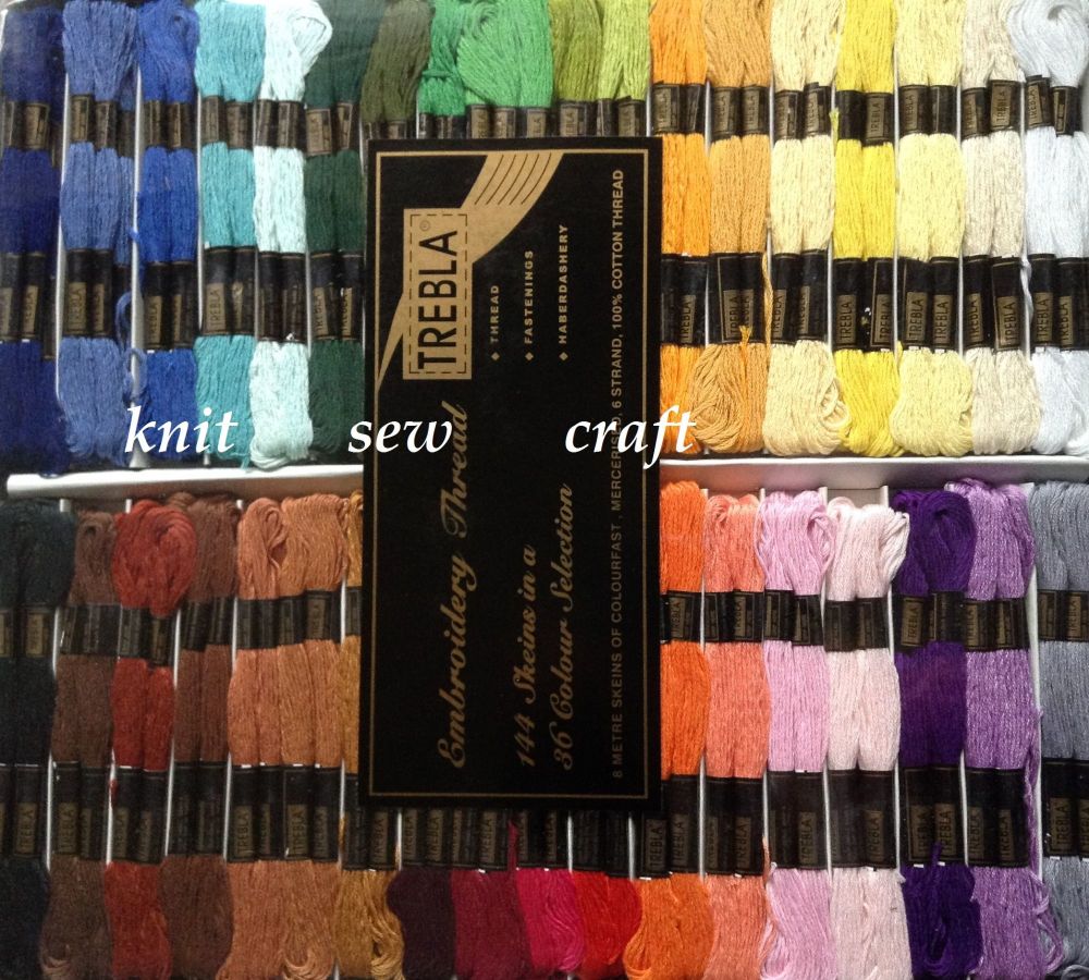 Embroidery Skeins Cross Stitch Threads Boxed Set Of 144 - Trebla