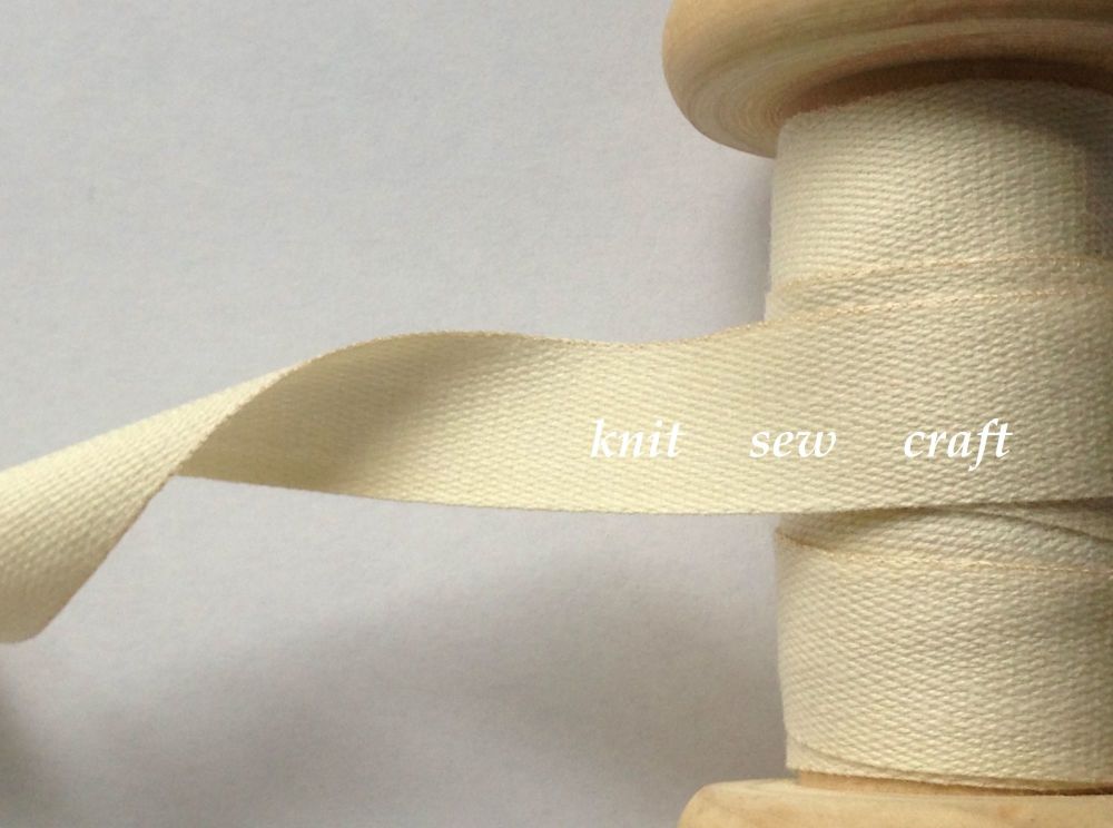 Cream Cotton Sewing Tape 14mm Wide