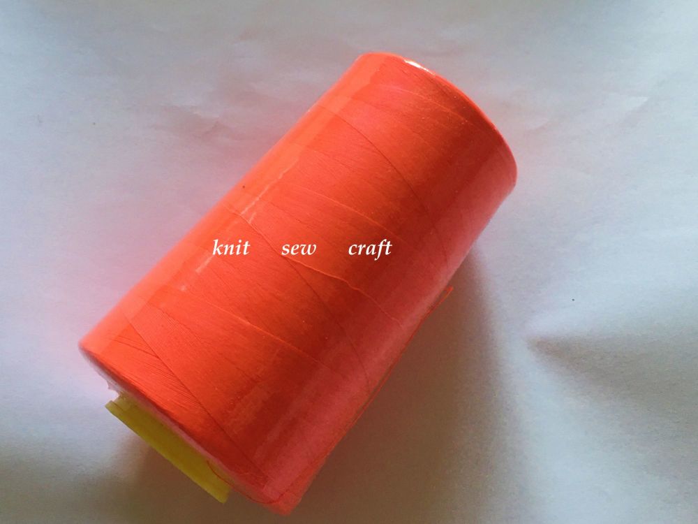 Fluorescent Sewing Thread 5000 Yards Overlocker - Red