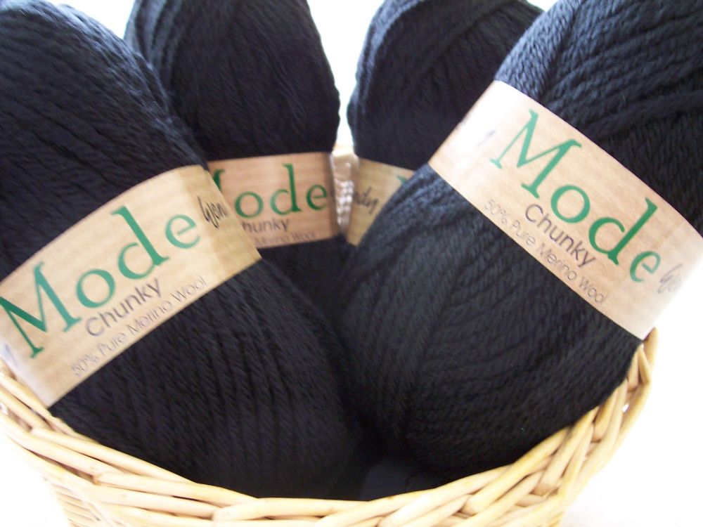 Wendy Mode Chunky Merino Knitting Wool 220 Coal 100g