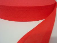 one inch wide bias binding - 50 metre reel bright red tape