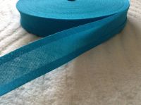 Kingfisher Blue Bias Binding 25mm Sewing Ribbon Sold By Metre