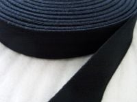 25mm Black Webbing Tape - Aprons Crafts Blanket Binding
