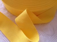 25mm Wide Yellow Herringbone Tape - Apron Ties Blanket Binding