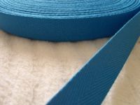 Turquoise Webbing Tape 20mm Wide 100% cotton