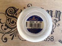 DMC Thread Cordonnet Cotton No. 20 White Lacemaking Crochet Yarn