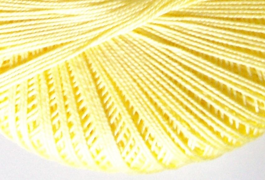 Empress Crochet Cotton Tatting Thread Lemon Yellow 10s
