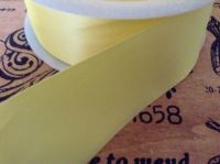 Satin Blanket Binding Lemon Yellow Pre Folded Sold By Half Metre