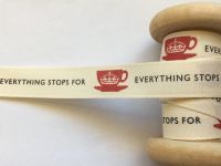 Berisfords Ribbon Everything Stops for Tea 15mm x 3 mtrs 13606/01