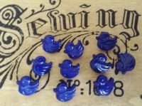 Duckling Buttons - 10 Royal Blue Ducks