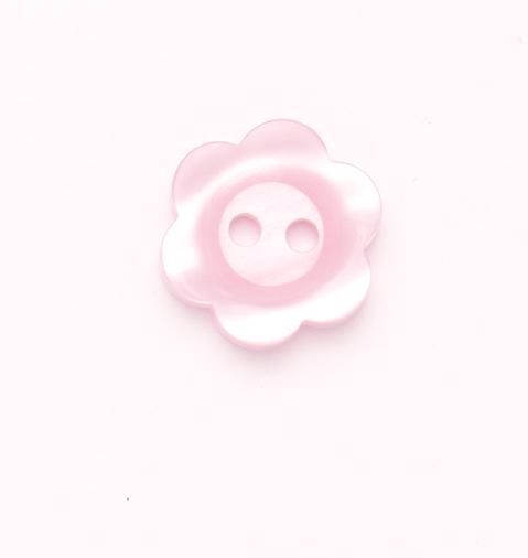 Pink Daisy Flower Buttons, Set of 10 x 11mm